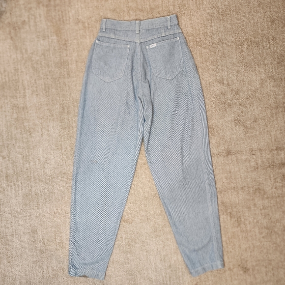 Vintage Lee Blue & White High Waist Jeans - Picture 4 of 6